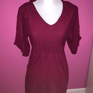 Red sweater dress